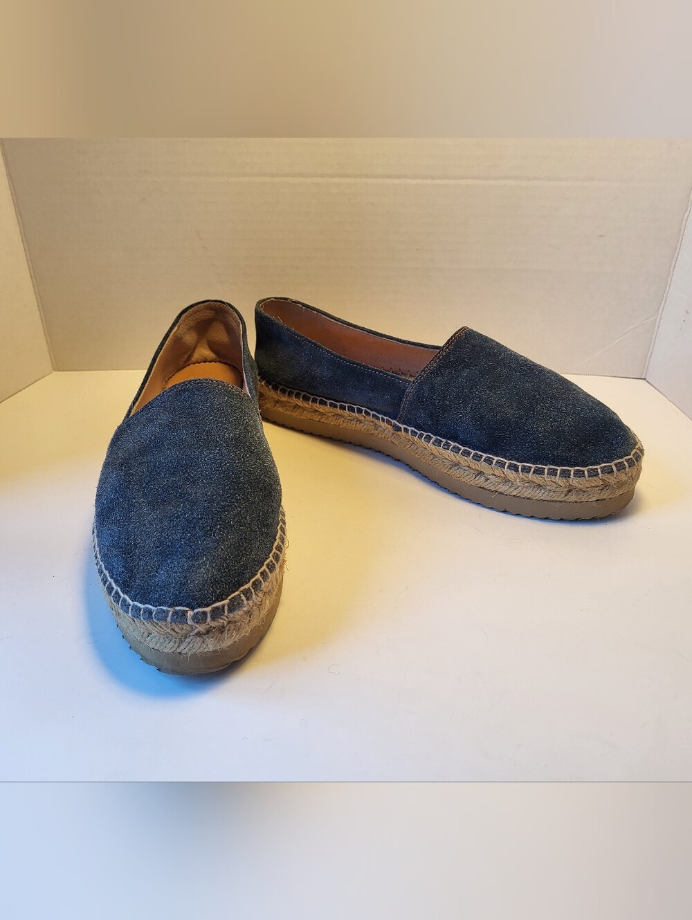 Penelope Chilvers Navy Suede Espadrille Flats EU 40 US 9
